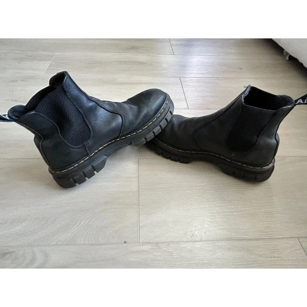 Dr. Martens RIKARD LUNAR full grain LEATHER CHELSEA LUG BOOTS Men's 10 punk 90s